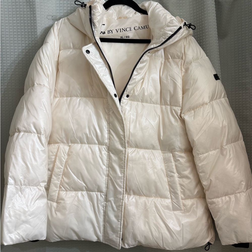 Vince Camuto Women's Cream Puffer Coat